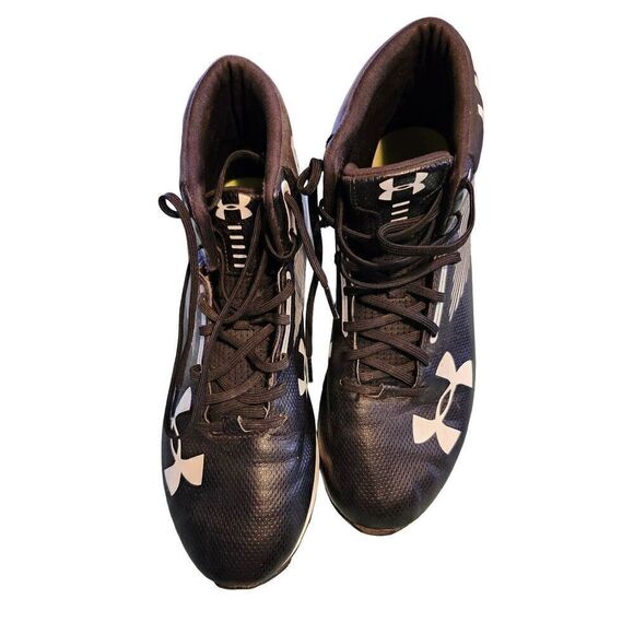 Football LW Cleat Under Armour Men's UA Hammer Phantom MC Black/White 9.5D US - Picture 2 of 5